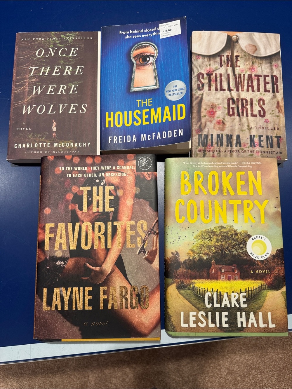 Book Lot: Favorites, Broken Country, Stillwater Girls, Housemaid, Once Wolves